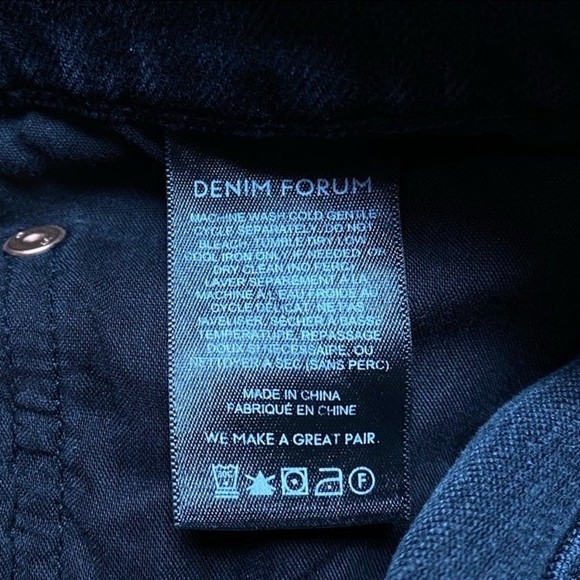 Aritzia Denim Forum Arlo High Rise Straight Jeans Black Size 30 - Picture 5 of 7